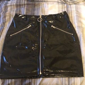 Leather skirt, worn once. Great look, great price!